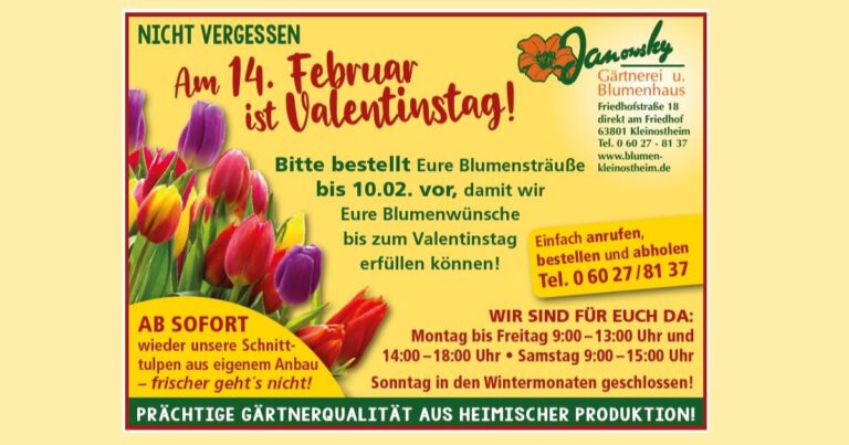 Valentinstag bei Gärtnerei Janowski