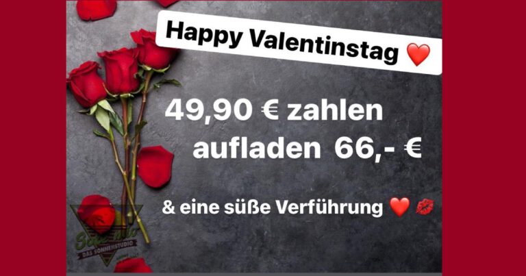 Valentinstags -Angebot im Sonnenstudio SoleMio