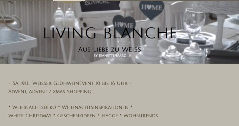 Weißer Glühwein Event bei Living Blanche am Sa. 19.11.22