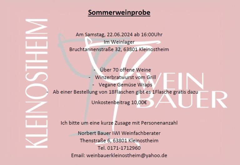 Sommerweinprobe beim Weinbauer